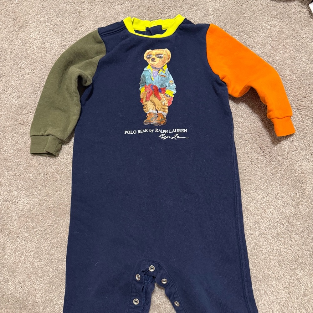Ralph Lauren Baby Navy Onesie